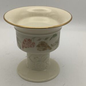 Lenox Nature's Impressions Cream and Gold Vase